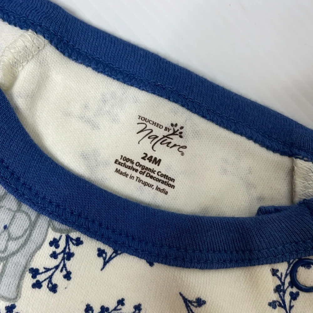 Organic Cotton One Piece Outfits Happy Elephant Luxury Infant Clothes 2 Pc Set